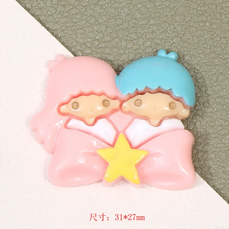 20pcs cute cartoon resin diy accessories mobile phone shell refrigerator paste storage box key chain pendant decoration material free global shipping