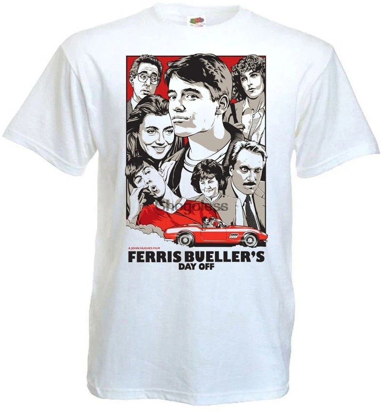 Мужская модная хлопковая Футболка с принтом на день Ферриса буйлера V.6 белая