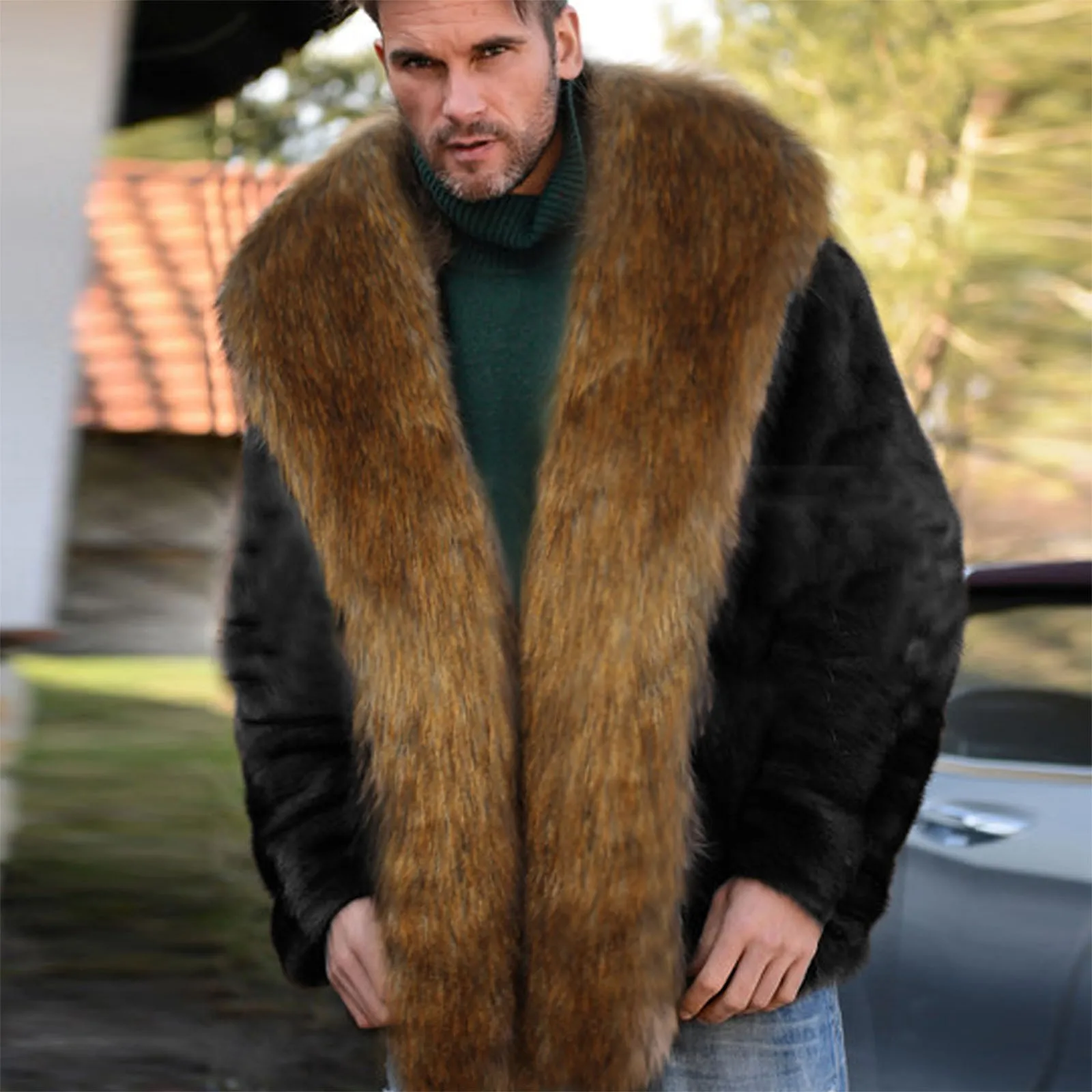 

Men's Casual Bomber Jacket Men's Windbreaker Winter Outdoor Keep Warm Thick Cardigan Solid Outwear Jacket Men's Clothing