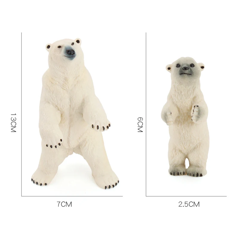 

Simulation Polar Bear Animal Model Miniature Statue Fairy Tale Family Garden Doll Childrens Room Decoration Home Decoration Gift
