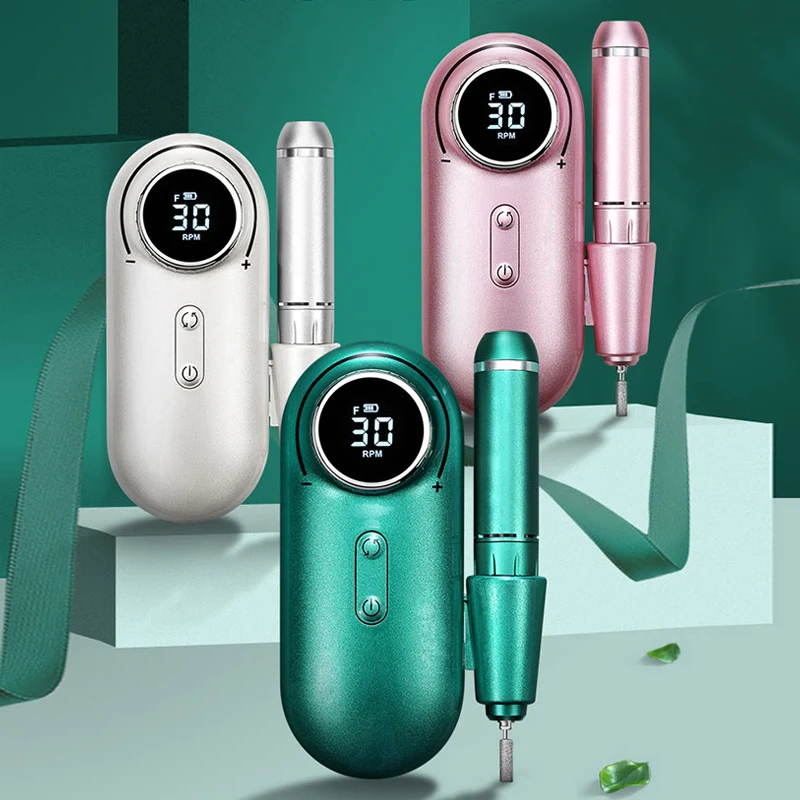 

Nail Drill 30000 RPM Rechargeable Portable Nail Drill machine Electric Nail File Metal Manicre Machine for Nail Tools for Salon