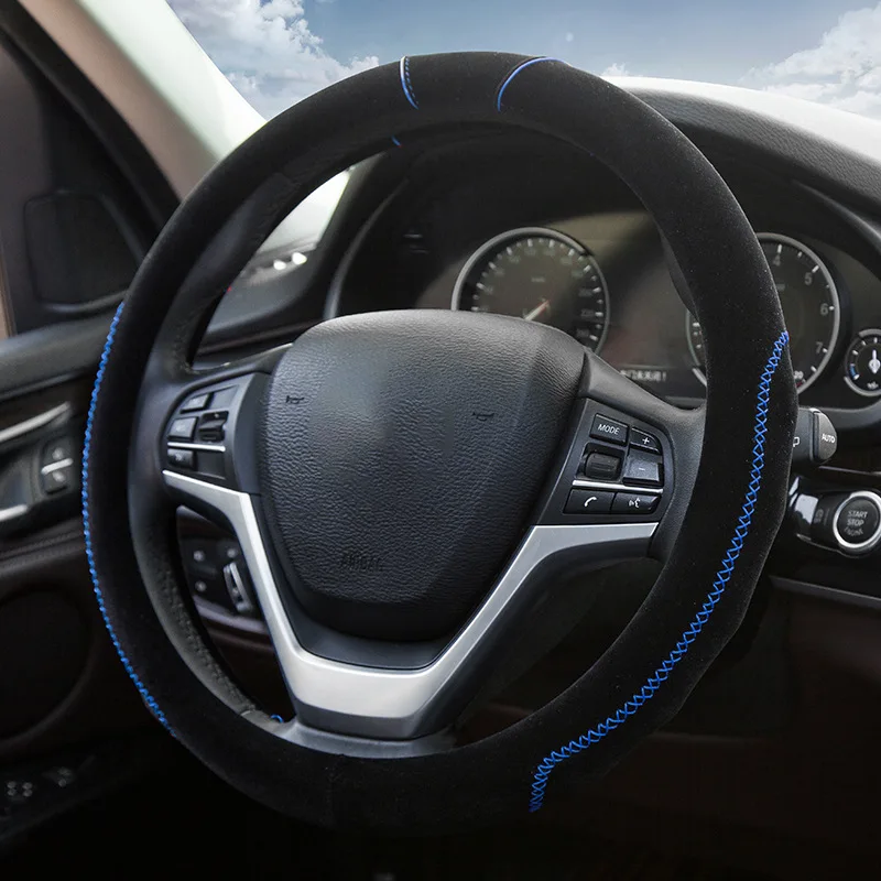 Универсальный мягкий теплый чехол для руля автомобиля украшение из бархата с