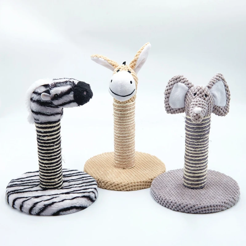 Sisal Cat Scratching Post Animal Plush Climbing Scraper Frame Creative Toys Pet Supplies когтеточка для кошек | Дом и сад