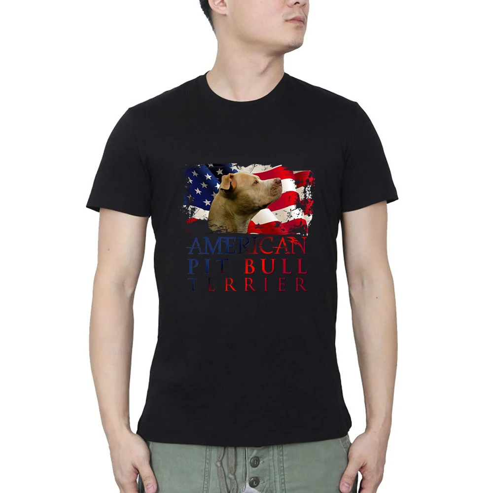 Модные мужские топы с принтом американского питбултерьера футболки крутая