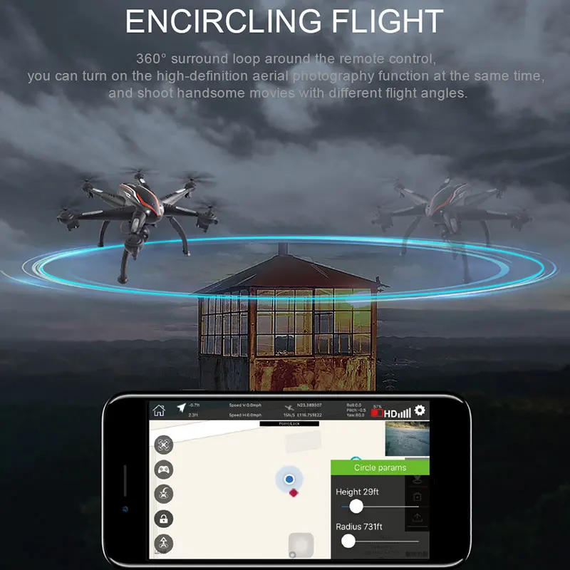 RC Дрон GPS 5G WiFi FPV 1080P камера Smart Follow Квадрокоптер Профессиональный вертолет селфи