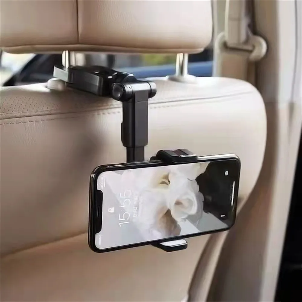 

1PC Car Rearview Mirror Bracket GPS Navigation Smart Phone Holder Seat Back Mobile Phone Bracket Can Be Adjusted