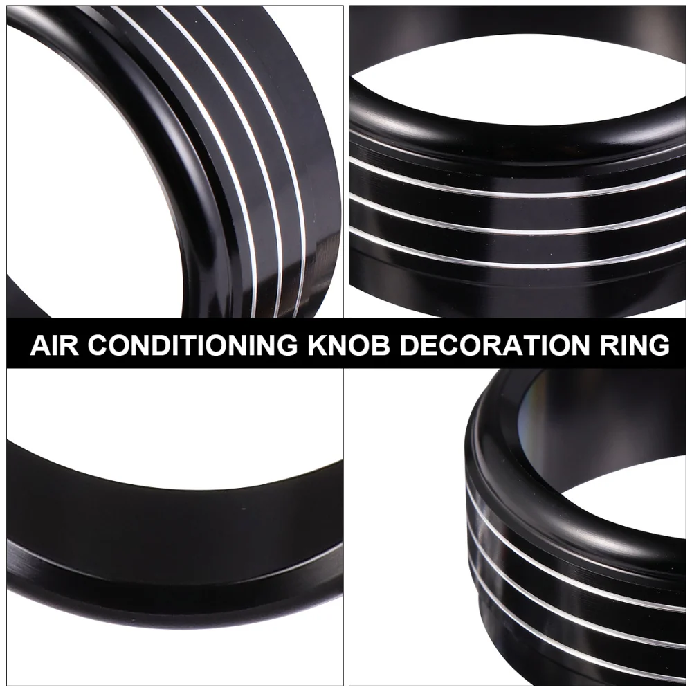 

3pcs Air Condition Button Ring Covers Car Decoration Air Condition Knob Ring