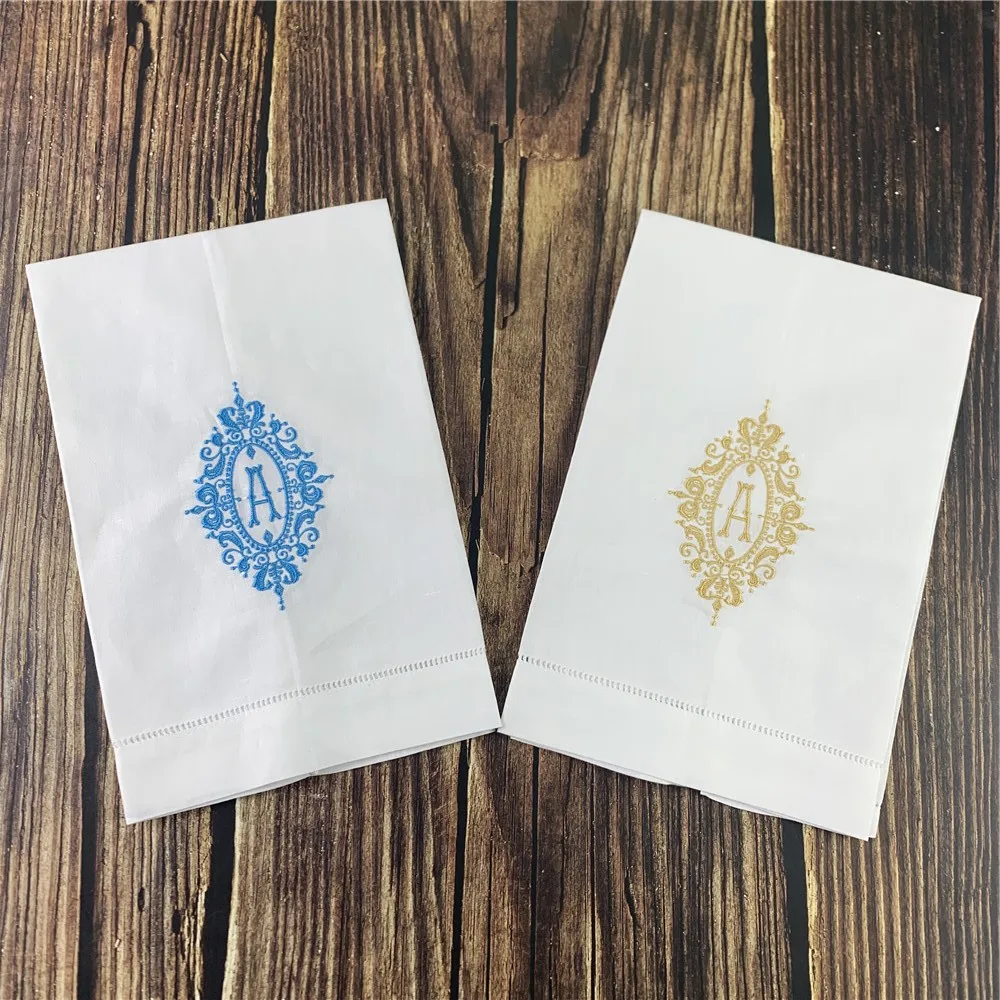 S (letter-a) Monogrammed Tea Towel 14x22-inch Cleaning Cloth Guest Hand Dish Kitchen Bathroom Towel