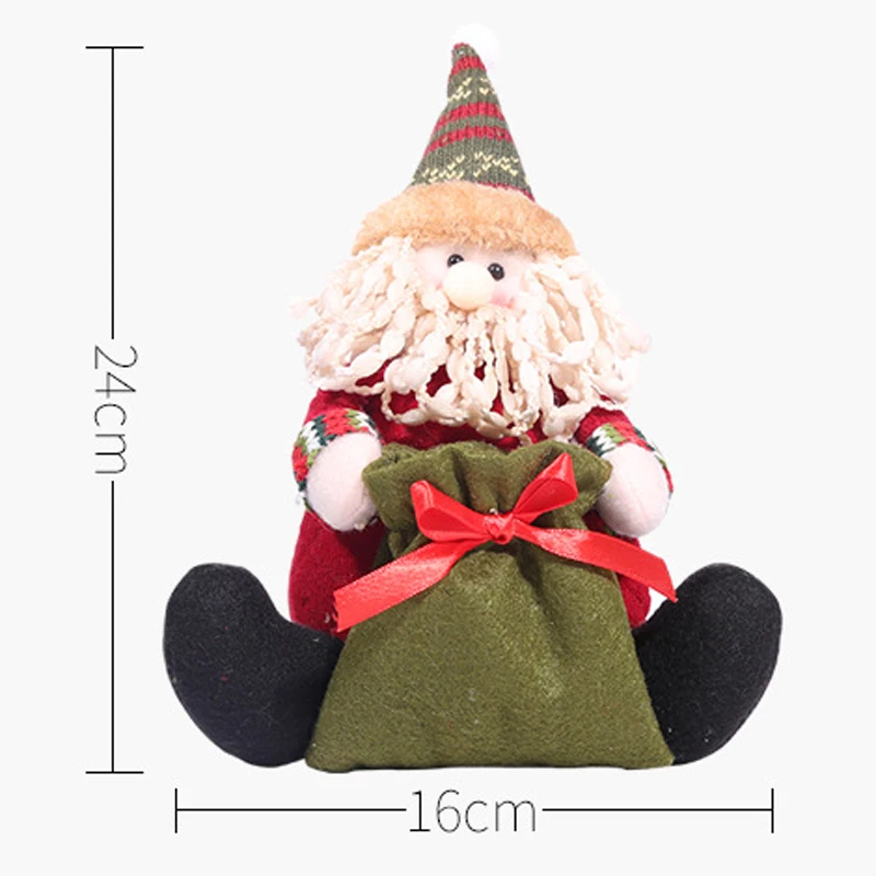 Рождественская сцена Подарочный пакет для детей сидячие куклы украшения позы