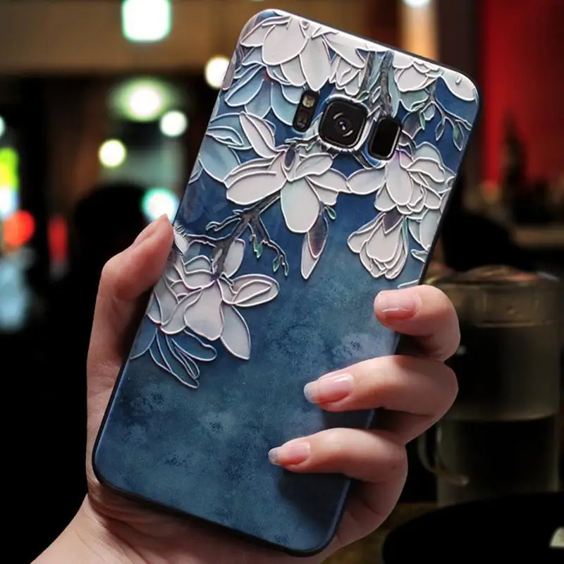 

3D Flower Relief Case For Samsung Galaxy M31 M31S M51 M01 J5 J7 2016 A5 2017 J6 A6 Plus A8 A9 A7 2018 Note 20 9 10 Lite TPU Case