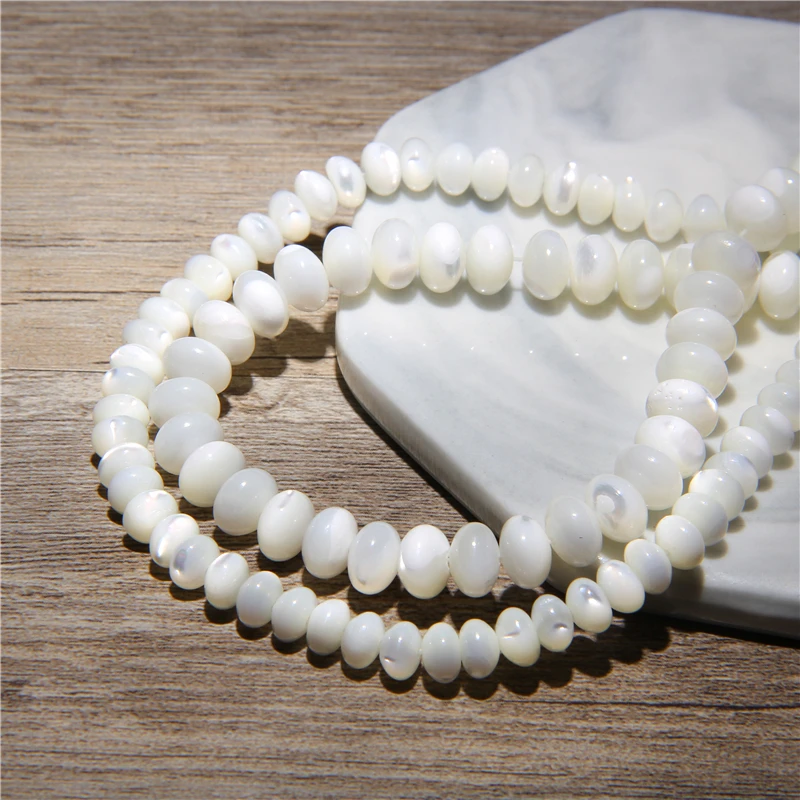 Белые бусины в форме колеса из натурального жемчуга овальные круглые