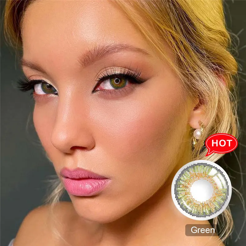 Голубые и серые контактные линзы 1 пара цветных контактных линз для