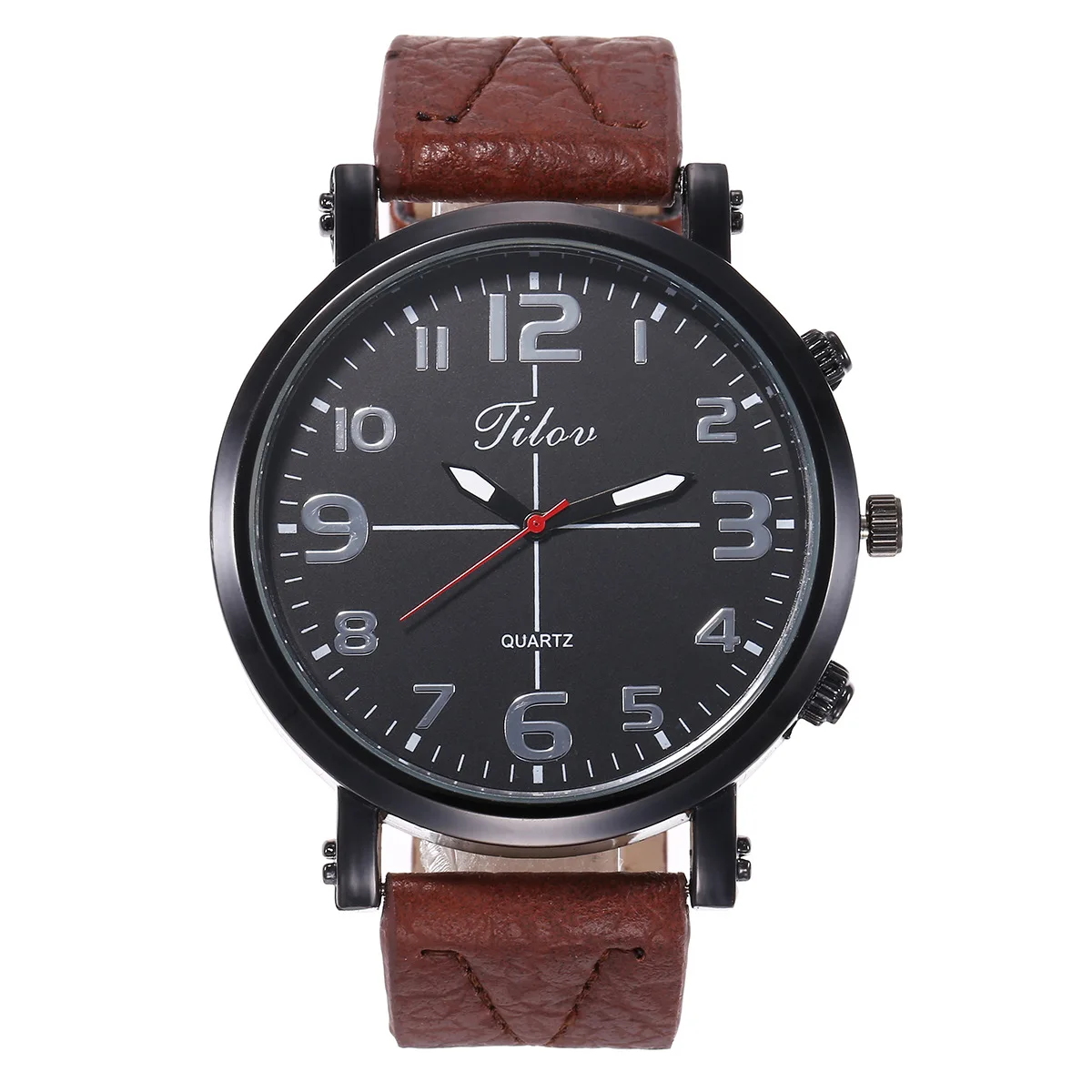 

3pcs/set Boutique Gift Box Set Belt+large Dial Quartz Watch+pens Watches for Men