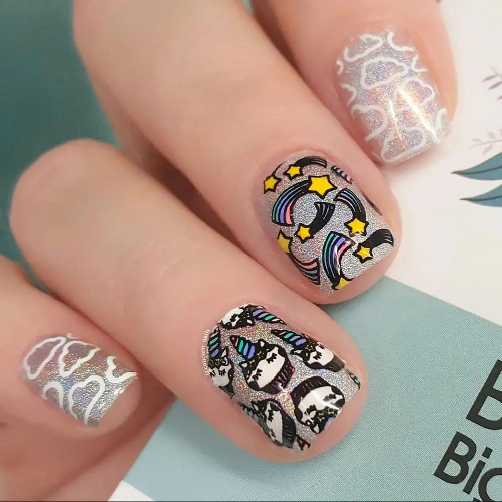 BeautyBigBang 6*12 см прямоугольные пластины для штамповки ногтей летние цветочные