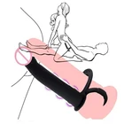 Страпон с двойным проникновением, фаллоимитатор, Анальный вибратор для женщин, эротические секс-игрушки для взрослых