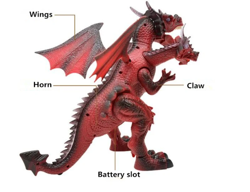 RC Dinosaur Remote Control Animal Children Electric Simulation Puzzle Smart Three-headed Dragon Toys | Игрушки и хобби