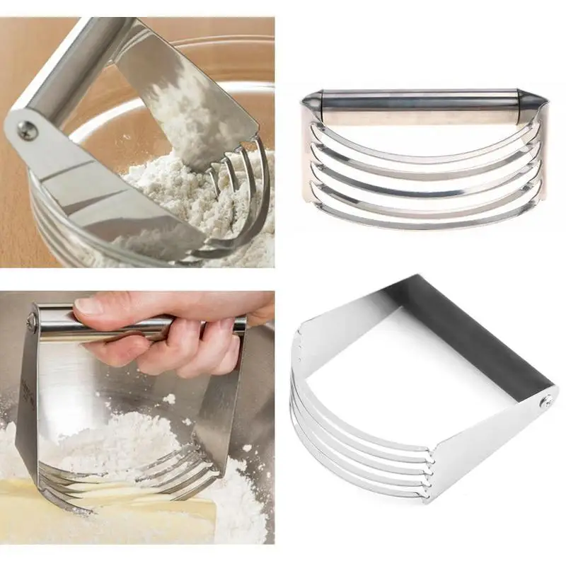 

Flour Mixer Dough Mixer Baking Tools Kitchen Accessories Steel Baking Pastry Blades Gadgets Manual Dough Blender