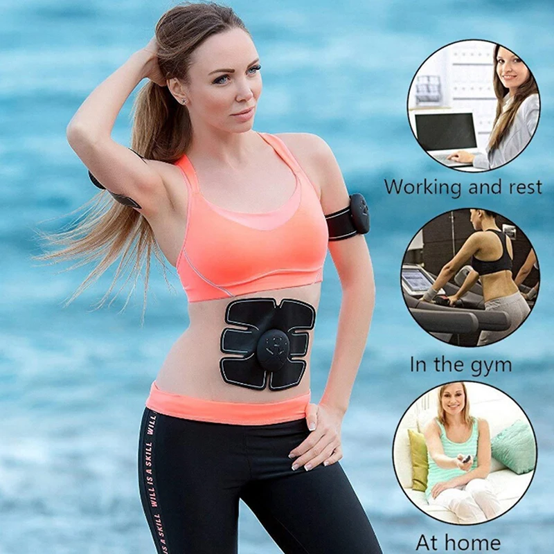 

Hip Slimming Massager EMS Smart Muscle Stimulator Abdominal Trainer Pad Unisex Body Abdominal
