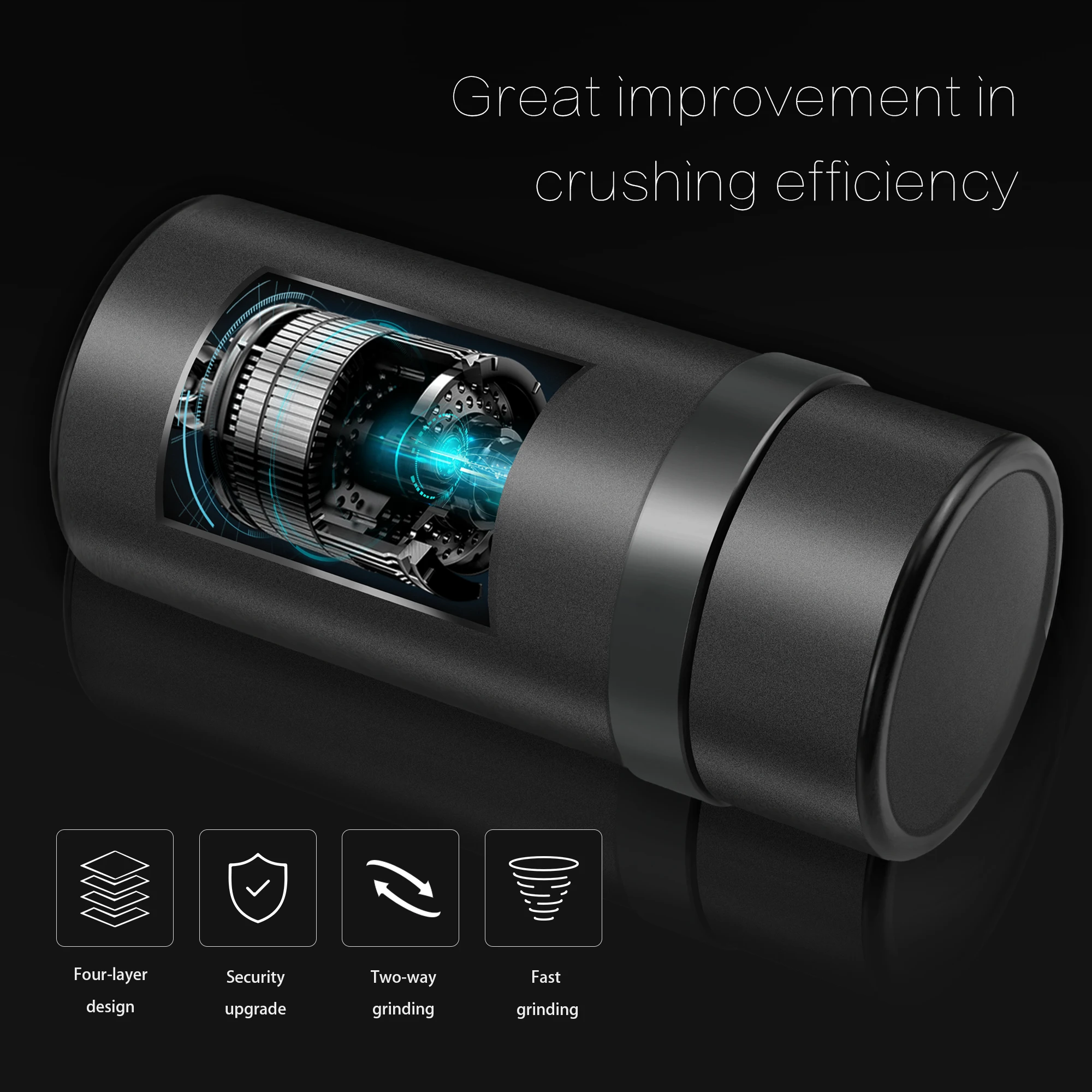 

Electric Tobacco Grinder USB Automatic Aluminum Alloy Smart Spice Weed Grinder Cigarette Accessories Tool Men Smoking Nice Gift