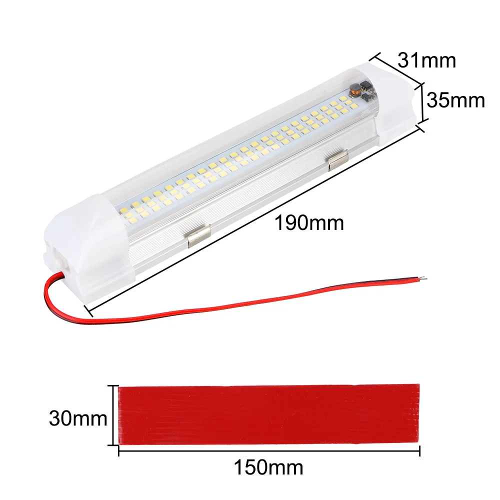 

ON/OFF Switch 12-80V Reading Dome Ceiling Lamp 72 LED Interior Light For Outdoor Camping Home
