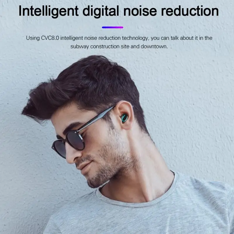 TWS 5,0 Bluetooth 9D стерео наушники беспроводные наушники IPX7 водонепроницаемые наушники 2200 мАч светодиодный умный внешний аккумулятор держатель для телефона