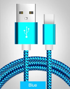 Небесно-голубой Micro USB кабель type-C кабель 1,5 м/1 м/2 м/3 м все длина Дата USB зарядное устройство кабель для huawei p20 для Xiaomi Mi8 Mi9 для телефона Android - Цвет: Небесно-голубой