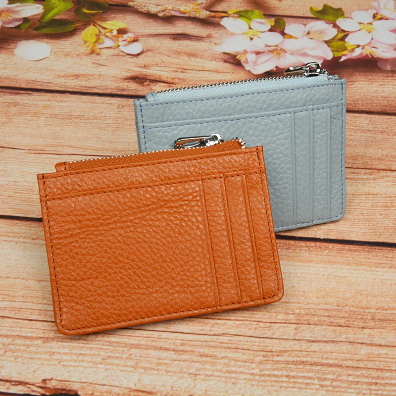 Большой широкий держатель для удостоверения личности из натуральной кожи Модный