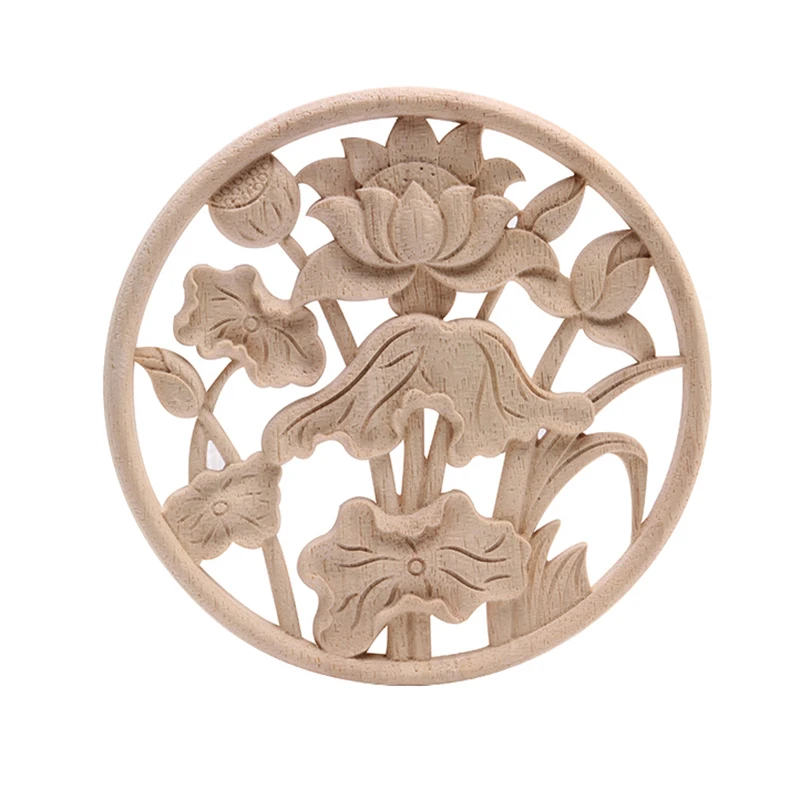 Деревянная аппликация Onlay деревянная Декаль Неокрашенная антикварная