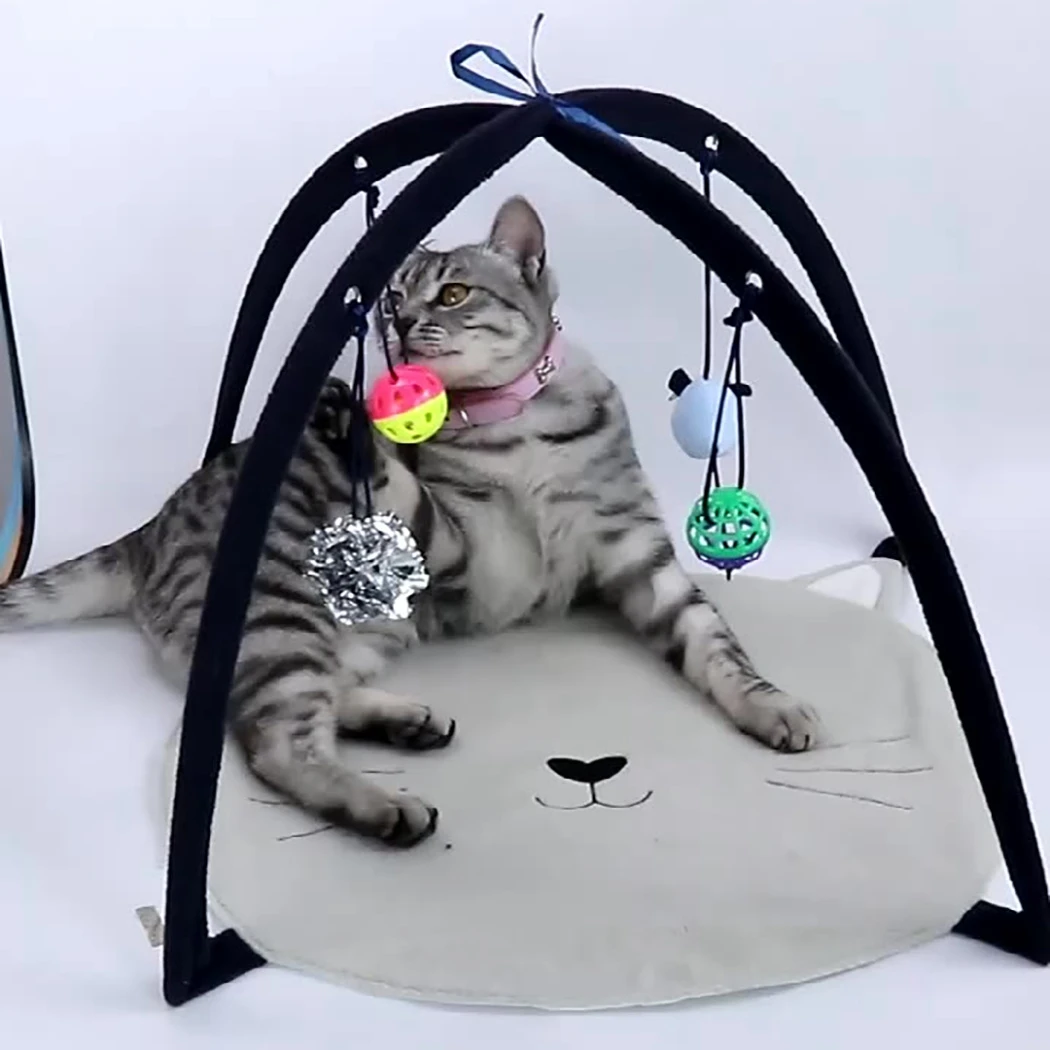 Игровой коврик для кошек портативный складной интерактивный домик забавная