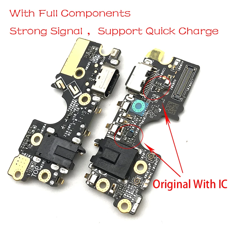 

10Pcs Original New Charger Board PCB Flex For ASUS ZenFone 6 2019 ZS630KL USB Port Connector Dock Charging Ribbon Cable