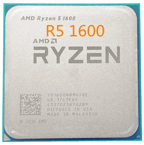 Процессор AMD Ryzen 5 1600 R5 1600 3,2 ГГц шестиядерный процессор с двенадцатью потоками 65 Вт Процессор YD1600BBM6IAE Socket AM4