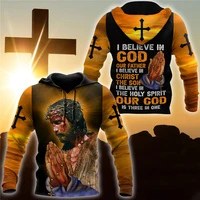 cloocl christian jesus easter hoodie 3d print pullover men women sweatshirt hooded long sleeve casual streetwear asian sizes 5xl