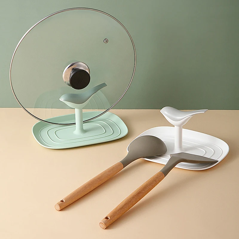 

Kitchen Spoon Holder Silicone Spoon Rest Kitchen Organizer Pot Lid Rack Utensil Holder Non-Slip Spoons Pad Kitchen Accessories