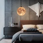 Современная детская Подвесная лампа в форме Луны люстра домашнее украшение, лампа для гостиной, столовой, стола, лофта, спальни, комнатное освещение
