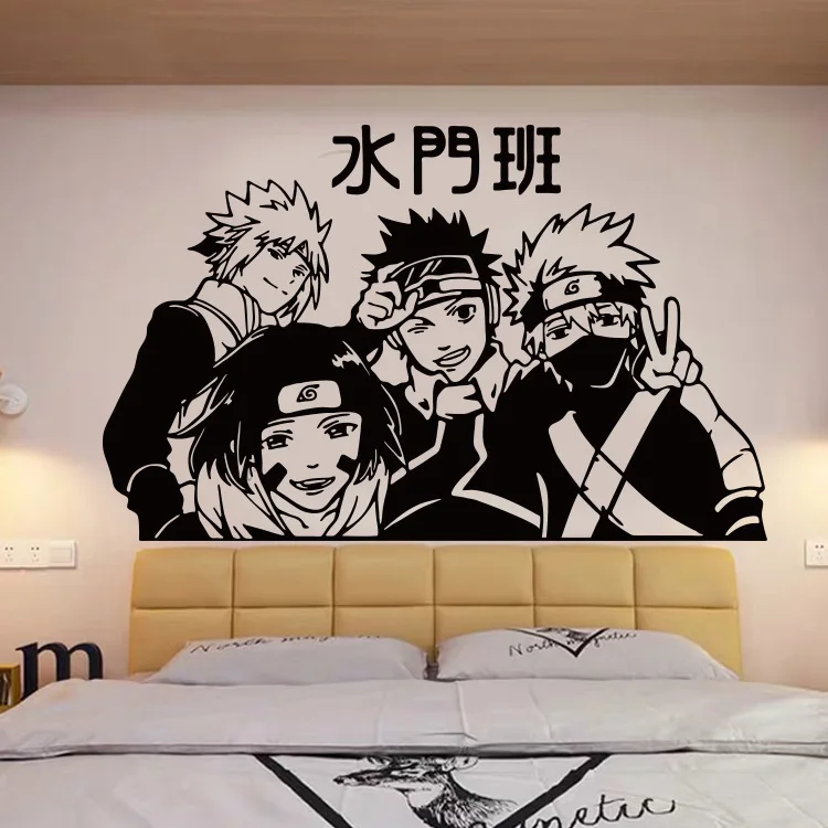 

Cartoon team Wall Decal Japanese Manga Wall Vinyl Sticker Anime Style Home bay room Decorative Painting