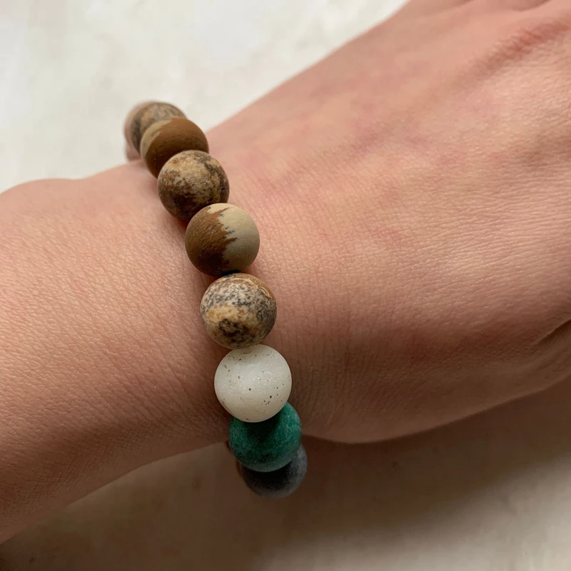 Матовые бусины камни галактика планета браслет натуральный камень для мужчин и