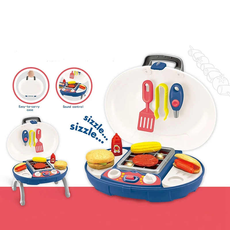 

Kid Kitchen Toy Set Performing Gift Barbecue Food Play House Toys Pretend Play Party BBQ Game Toy Fun Interactive Game