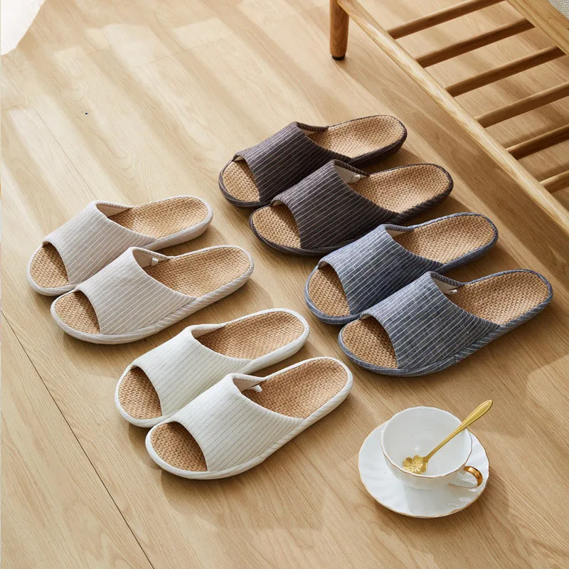 

2021 Autumn Women Light Slippers Christmas Gift Memory Foam Warm Linen House Slippers Bedroom Mute Comfortable Soft Floor Shoes
