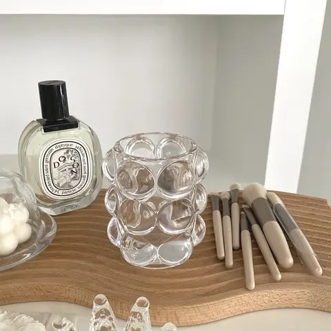 Креативный держатель кистей для макияжа, декоративный прозрачный зеркальный чехол в скандинавском стиле Ins, простой Настольный Пенал для хранения карандашей