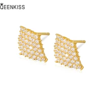 qeenkiss%c2%a0eg6148%c2%a0jewelry%c2%a0wholesale%c2%a0fashion%c2%a0woman%c2%a0girl%c2%a0birthday%c2%a0wedding%c2%a0gift rhombus aaa zircon 18kt gold white gold%c2%a0stud earrings