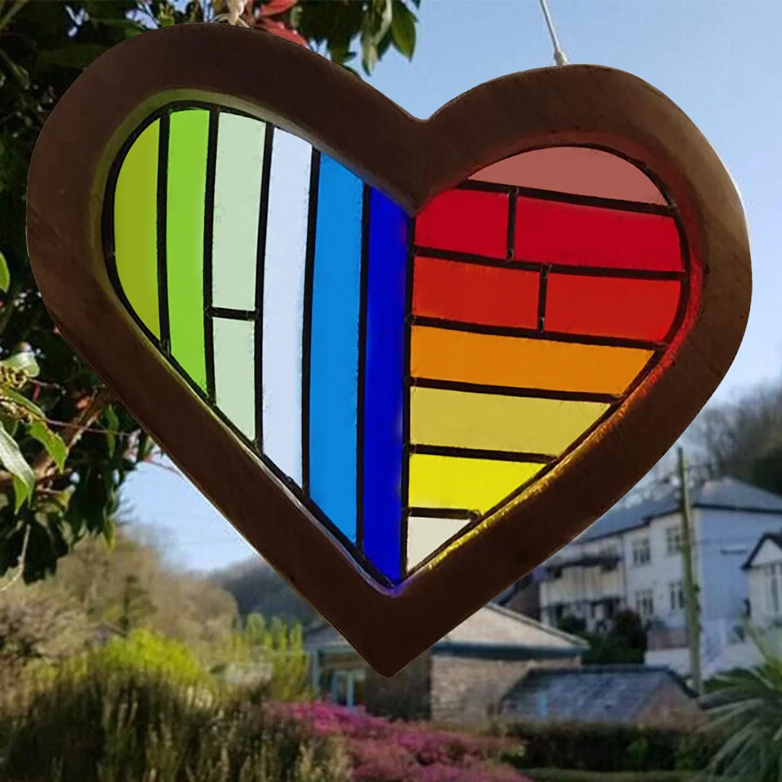 

2021 New Wood Painted Love Ornaments Ornaments Home Pendant Decoration Plant Labels Eco-Friendly Wooden Plant Markers Flowers