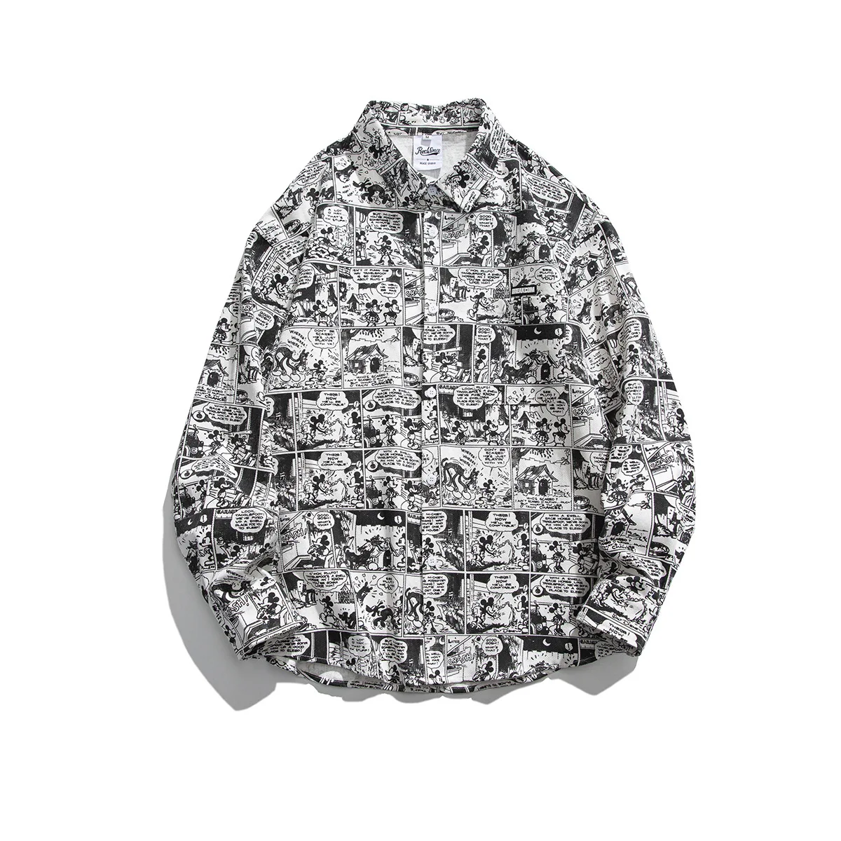 

@YYDS Japanese Autumn Trend Cartoon Over Printed Shirt