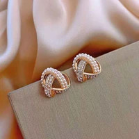 new pearl three dimensional earrings 925 silver fashion jewelry unusual earrings earring with pearls pearl earring cute earring