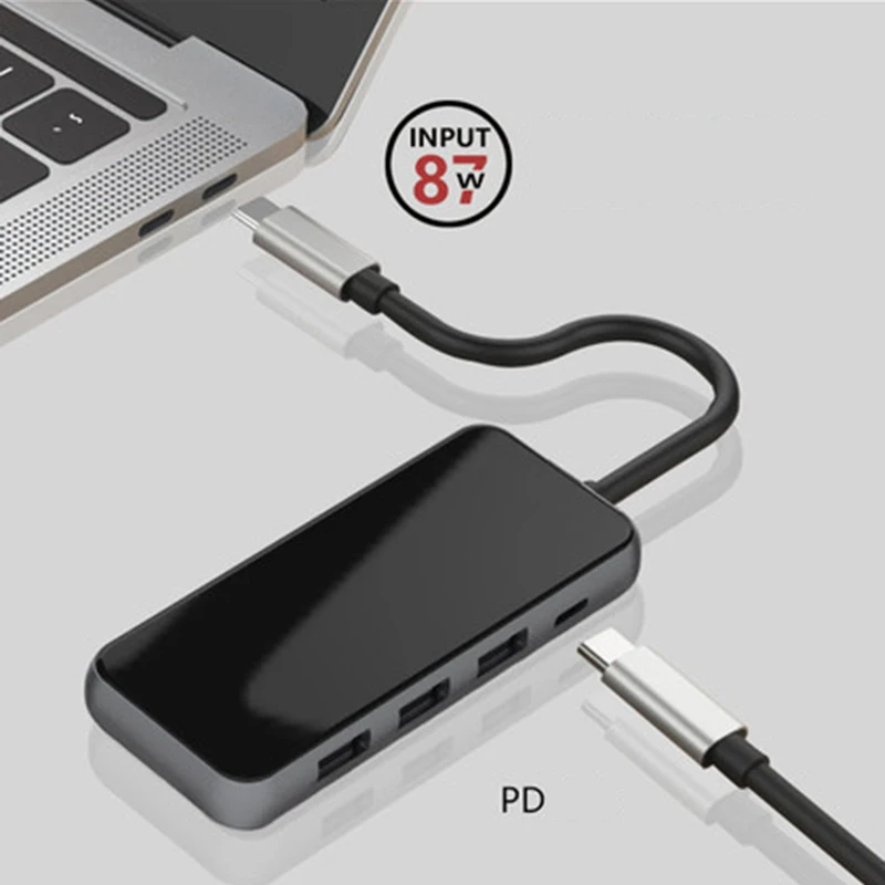 Док станция для ноутбука USB C 3 0 HDMI RJ45 PD SD/TF хаб Macbook Pro HP DELL Surface Lenovo Samsung док