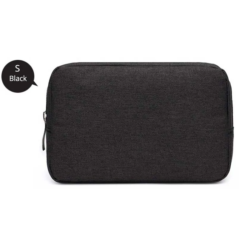 S-black Travel Accessories Portable Bag Digital USB Cable Charger Earphone Pouch Storage Organizer Bag Case Small Items Packing Storage - Цвет: S-black