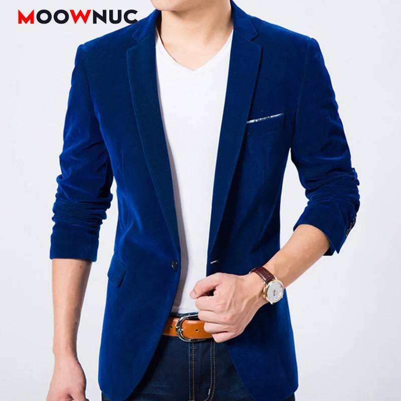 Блейзеры мужские пальто осенняя куртка Masculino мужской Костюм Бархатный Hombre