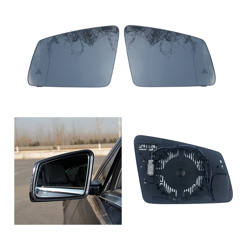 

Replacement Heated Blind Spot Warning Wing Rear Mirror Glass For Mercedes-Benz C E S GLA GLK Class W204 W212 W221