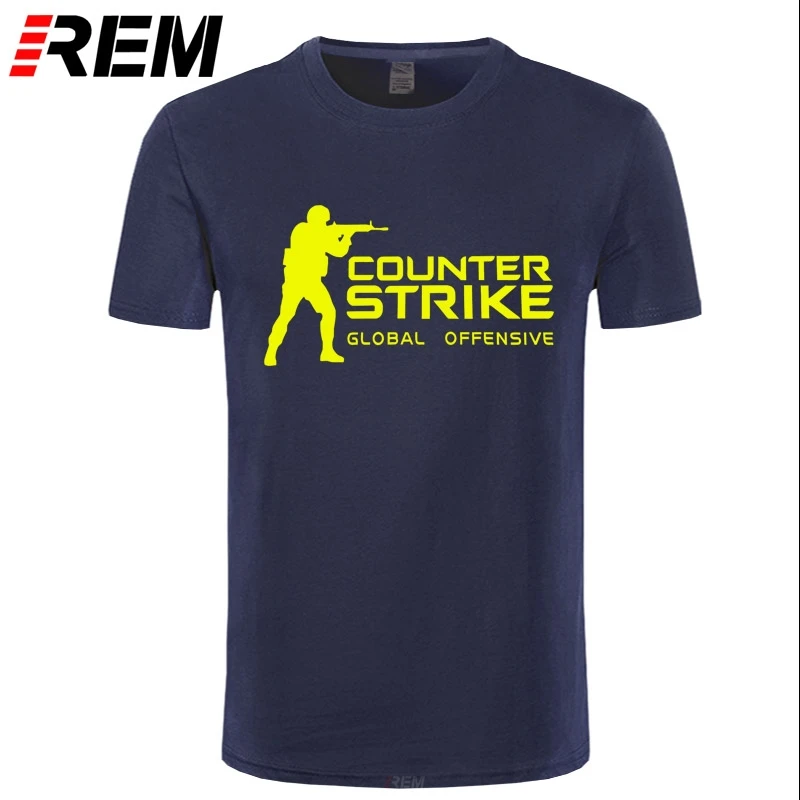 Бренд REM футболка CS GO Counter Strike Global offension CSGO Футболка мужская повседневная игровая