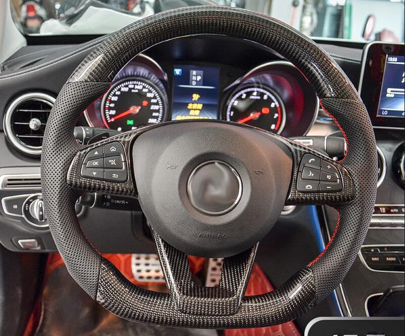 Сменное рулевое колесо из углеродного волокна для Mercedes Benz CLA C E GLC GLE CLASS W117 W205 W213 X253