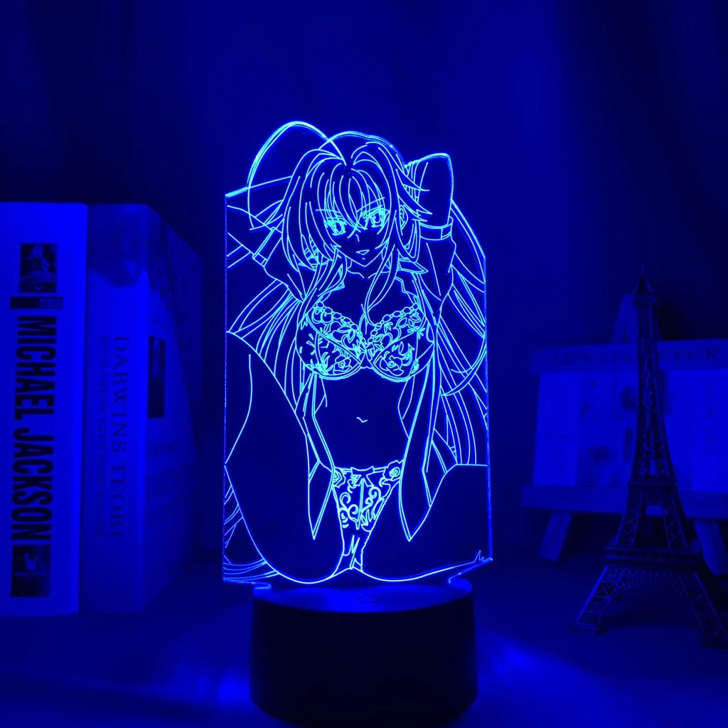 Anime Led Lamp High School DxD Rias Gremory для украшения спальни, ночной светильник в подарок на день рождения, комната 3d Manga.